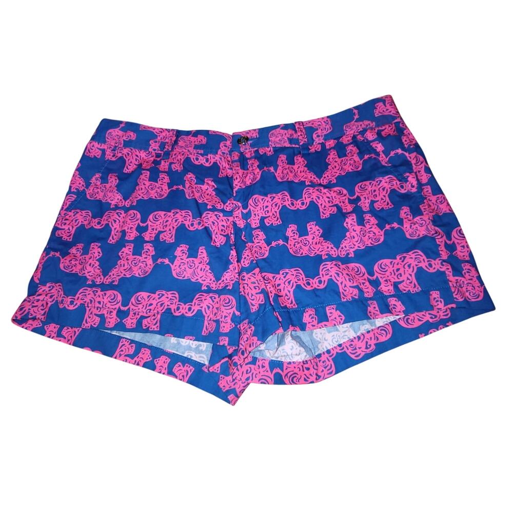 Lilly Pulitzer Size 16 Callahan Shorts "Pack Your Trunk" Pink Elephant Resort